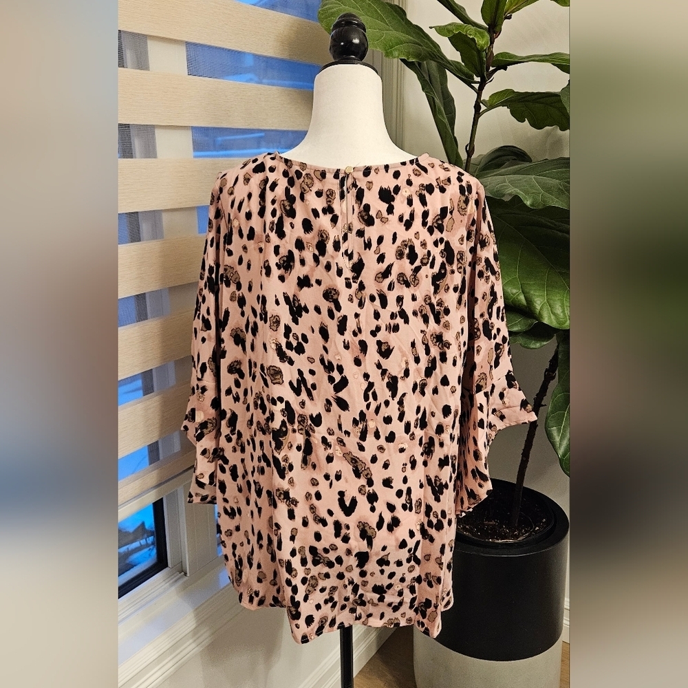 Papillon Leopard Print Pink Blouse - Picture 2 of 6